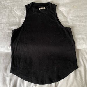 Madewell Mock Neck Black Tank